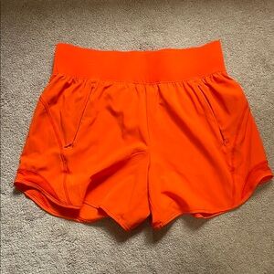 Tek Gear Orange Athletic Shorts Elastic Waist Front Pockets Size Medium